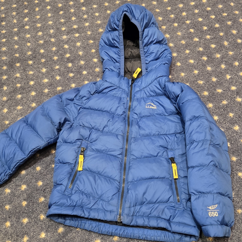 L.L. Bean Blue and Black Puffer Jacket
